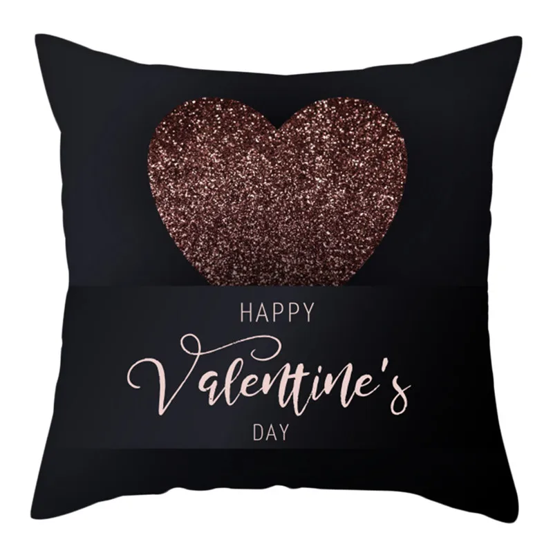 Fuwatacchi черный подарок на день Святого Валентина наволочка для подушки милое сердце фото наволочки для дома подушка для Украшения Дивана Чехол 45*45 см - Цвет: FPC000941