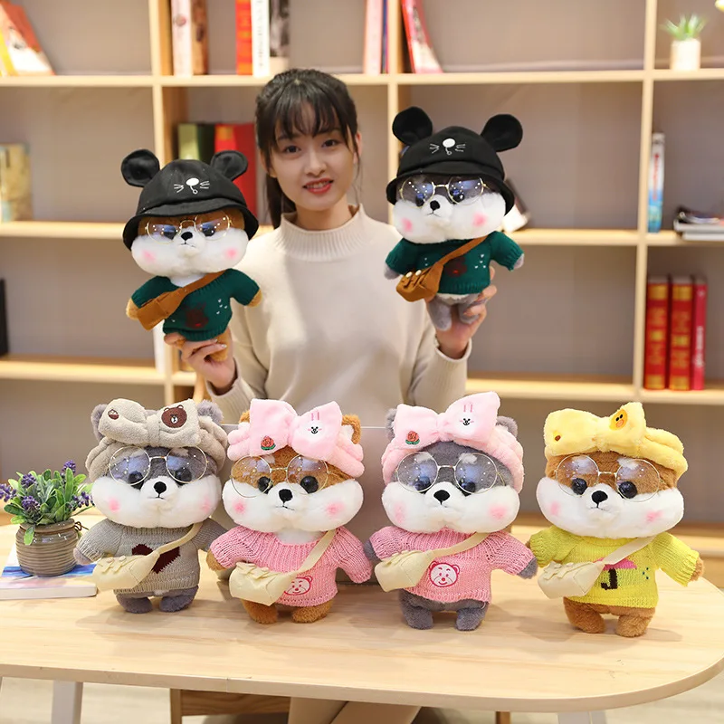 30 см Kawaii собака плюшевые игрушки плюшевая креативная Хаски Мягкая кукла плюшевая Хаски со свитером детские игрушки подарок на день рождения для девочек и мальчиков