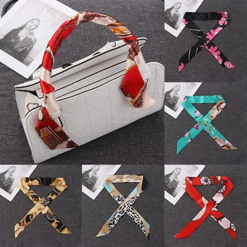 

1Pcs Fashion Retro Ribbon Floral Handbag Handle Tie Scarf Bag Belt Strap Bow-knot Headband Handbag Accessories Bag Decoration
