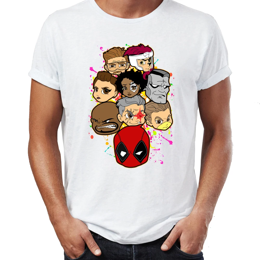 

Men's T Shirt Deadpool X Force Cable Domino Funny Nerdy Deadpool 2 Movie Fan Tee