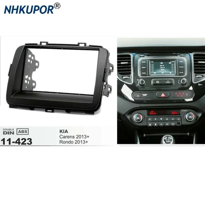 2 Din Car Radio Fascia For KIA Carens / Rondo 2013+ Auto Stereo Dash CD Trim Installation Frame Kit Bezel Faceplate 11-423 | Автомобили и