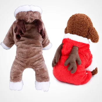 

PUOUPUOU Cute Solid Dog Clothes Winter Thicken Hoodie Christmas Pet for s Jacket Designer XS-XXL