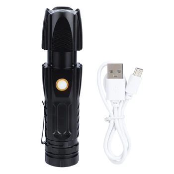 

Flashlight Usb For P90 USB Aluminum Alloy Flashlight Telescopic Zoom Flashlight for LED Outdoor Camping Light flashlight