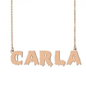 

Carla Name Necklace , Cool Bloody Art Name Necklace for Halloween and Santa's Day Jewelry Gift for Kids Boys Girls