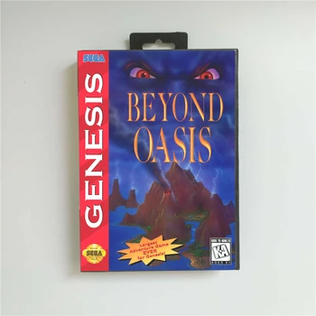 

Beyond Oasis (Battery Save) - USA Cover With Retail Box 16 Bit MD Game Card for Sega Megadrive Genesis Video Game Console