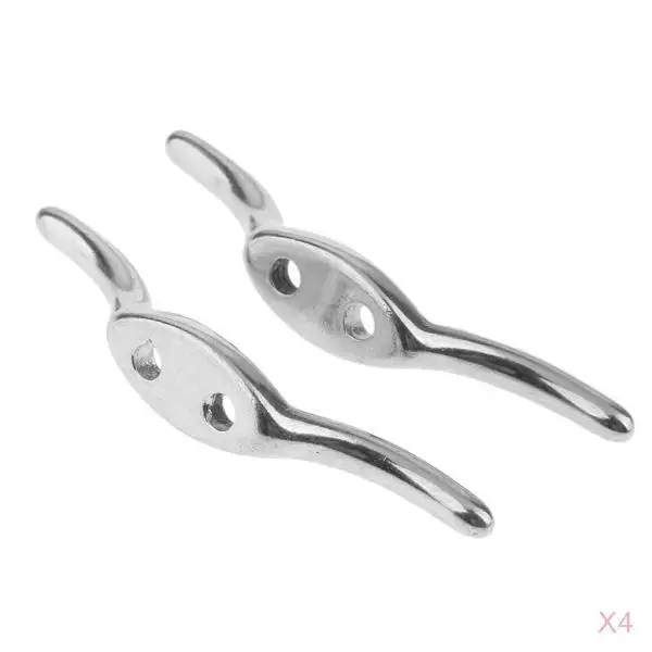 8 X Stainless Steel Rope Cleat Deck Mooring Marine Line Flag 67mm