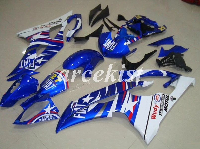 ABS литья под давлением Обтекатели комплект подходит для YAMAHA YZF-R6 2008- 08 09 10 11 12 13 14 15 16 Кузов Набор желтый черный - Цвет: number 27