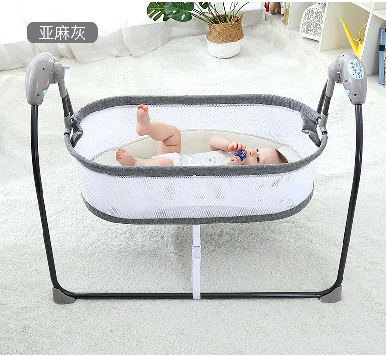 Mecedora eléctrica para bebé, cuna para dormir para recién nacido, cama  cómoda para niños, silla reclinable para bebés de 0 a 3 años - AliExpress