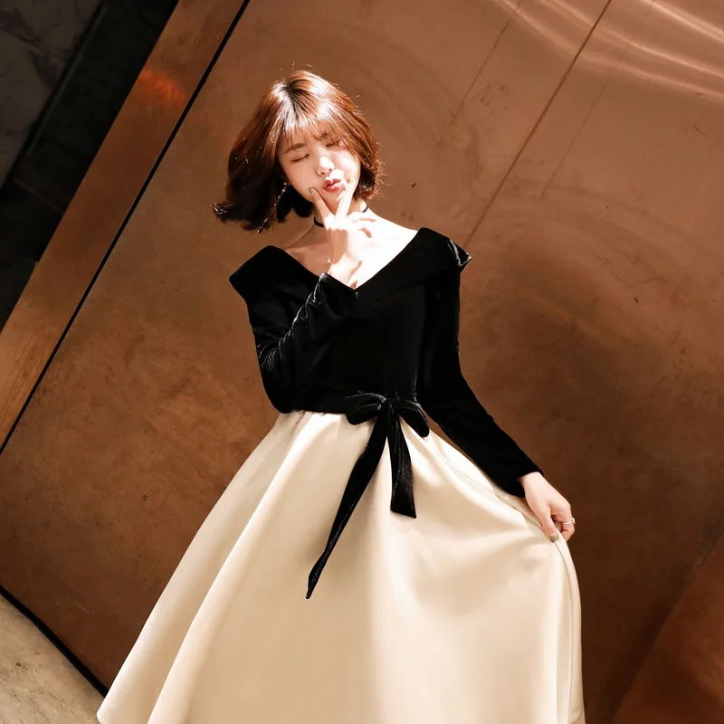 

2020 Gengli Small Evening Dresses Female 2020 Fashionable New Dinner Will Noble Temperament Show Thin Socialite Dress Party