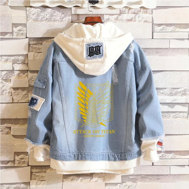 Attack On Titan Jaket Denim Jeans Mode 