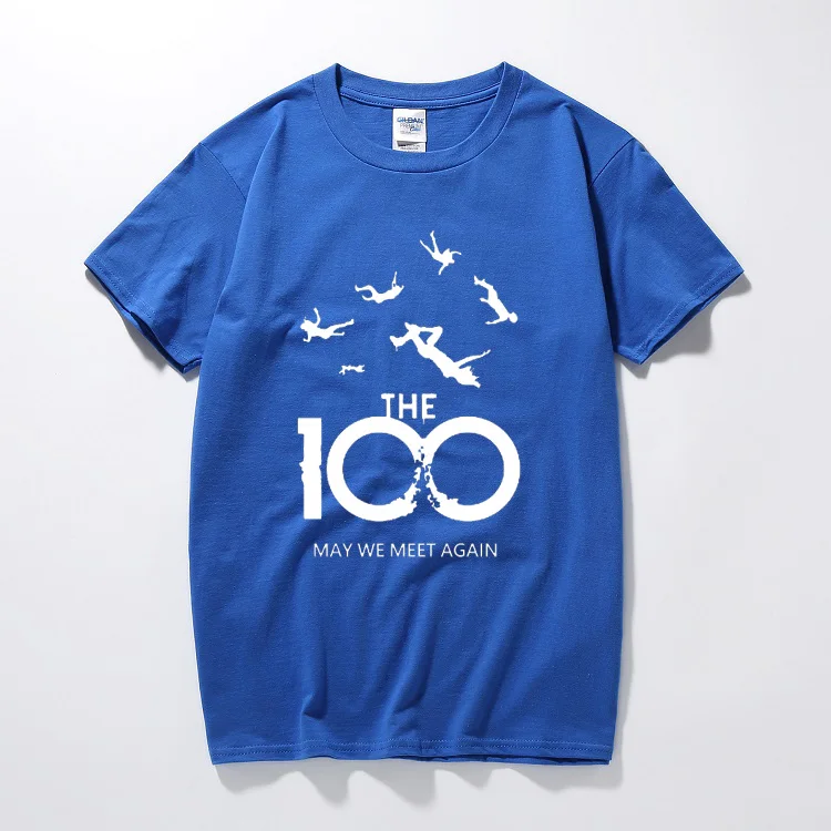 Летняя модная футболка для мужчин и женщин, унисекс, футболки 100, ТВ-шоу, может быть, мы снова сообщим Харадзюку, хлопковая Повседневная футболка с коротким рукавом - Цвет: Синий