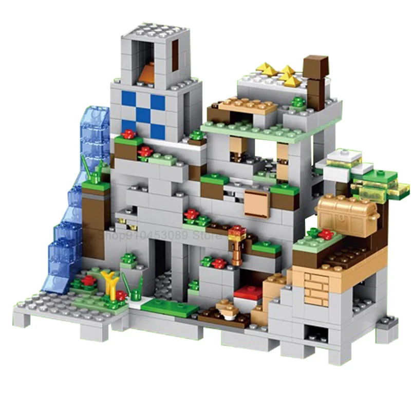 1024 Pcs Bricks Mountain Cave Set Minecrafting Village Model Building Blocks Boy Birthday Gift Kids Toys For Children 1024 Pcs Bricks Mountain Cave Set Minecrafting Village Model Building Blocks Boy Birthday Gift Kids Toys For Children