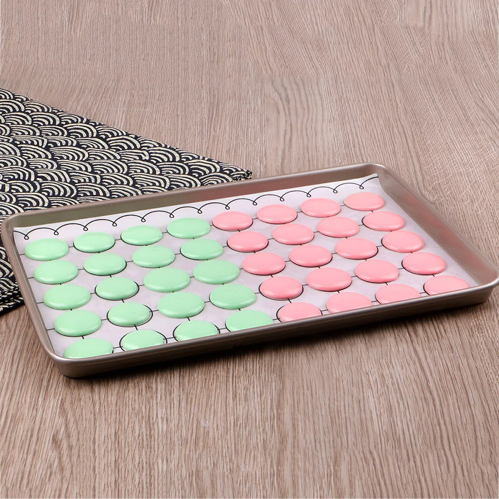 260 * 600mm Macaron Silicone Baking Mat Half Sheet with Circles Fine Mesh Non-Stick for Pastry Pie |