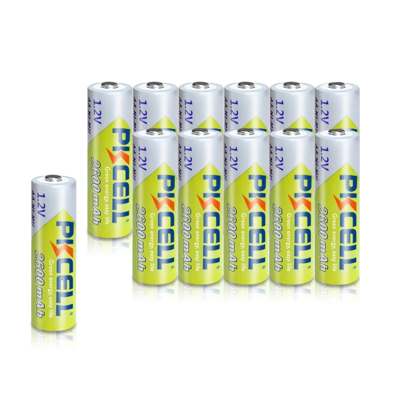 Аккумуляторы PKCELL AA Ni MH 2600 мА · ч 1 2 в до 1000 циклов зарядки 12 шт.|battery aaa size|aaa battery