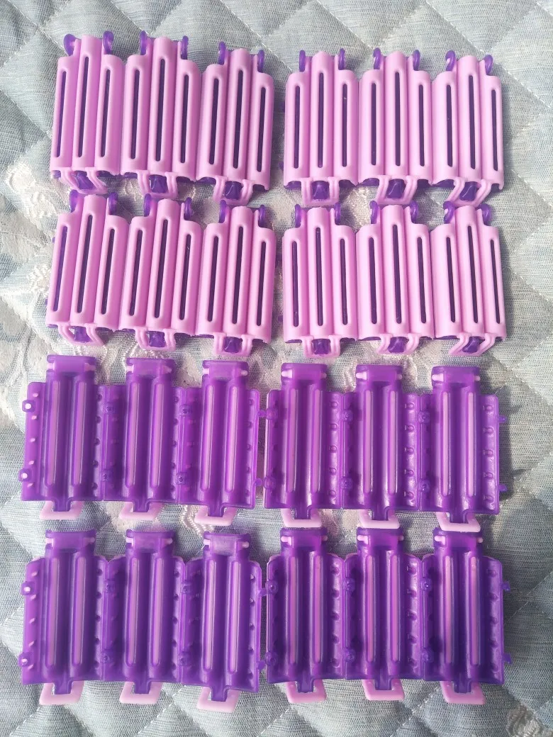 12pcs High Quality Hairdressing Styling Wave Perm Rod Corn Hair Clip Curler Maker DIY Tool Fpr Women's Beauty