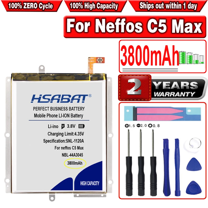 Аккумулятор HSABAT на 3800 мАч для neffos C5 Max TP702A B C E | Мобильные телефоны и аксессуары