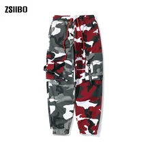 Новинка, высокое качество, мульти-карман, хип-хоп штаны, штаны, мужские повседневные брюки, ins, супер огонь, рабочие камуфляжные штаны, спортивные штаны