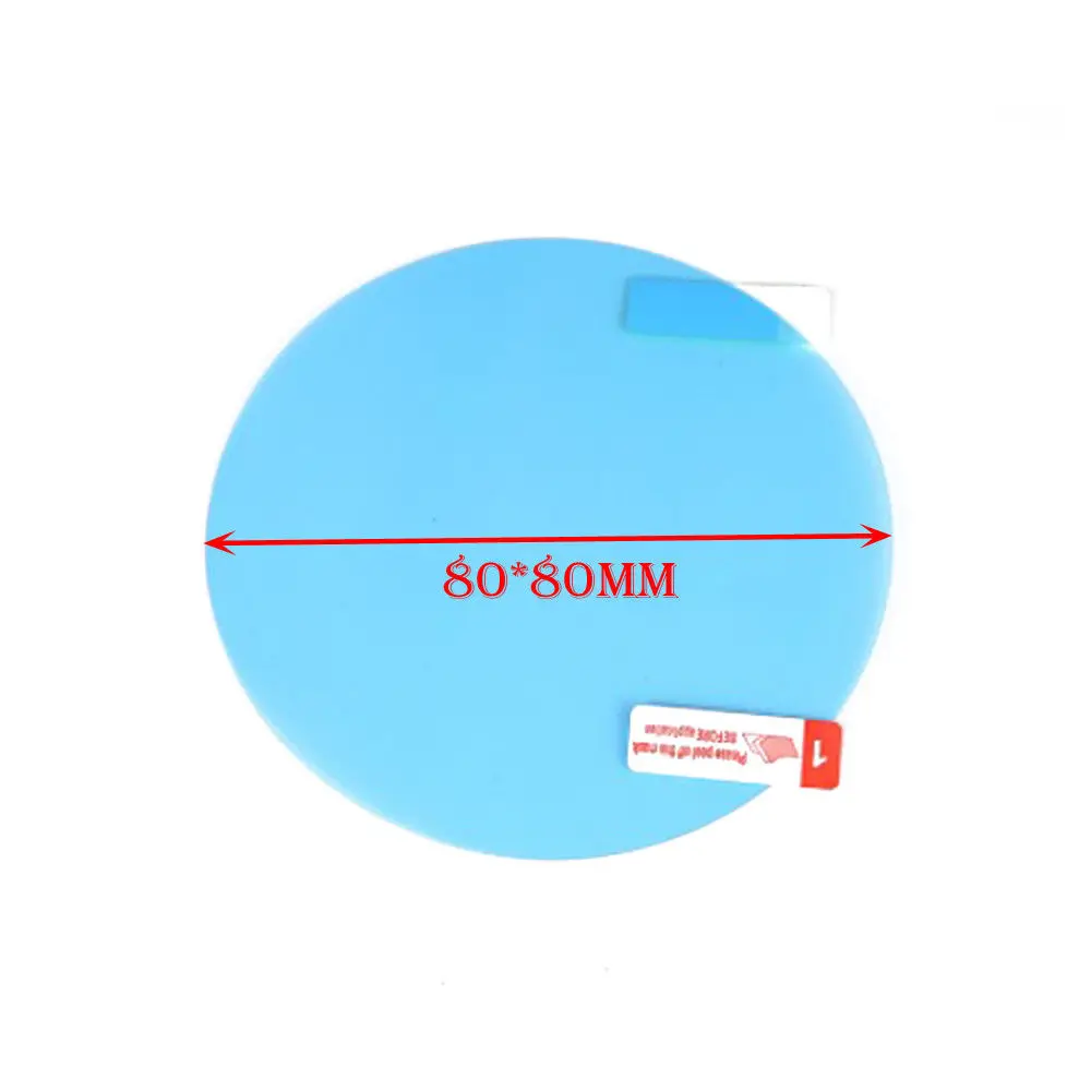 Universal 2Pcs 100*100mm PET + Nano-coating Car Anti Water Mist Film Anti Fog Rainproof Rearview Mirror Window Protective Film