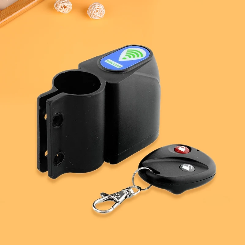 

Lock Bicycle Wireless Remote Control Vibration Alarm Anti-theft Black