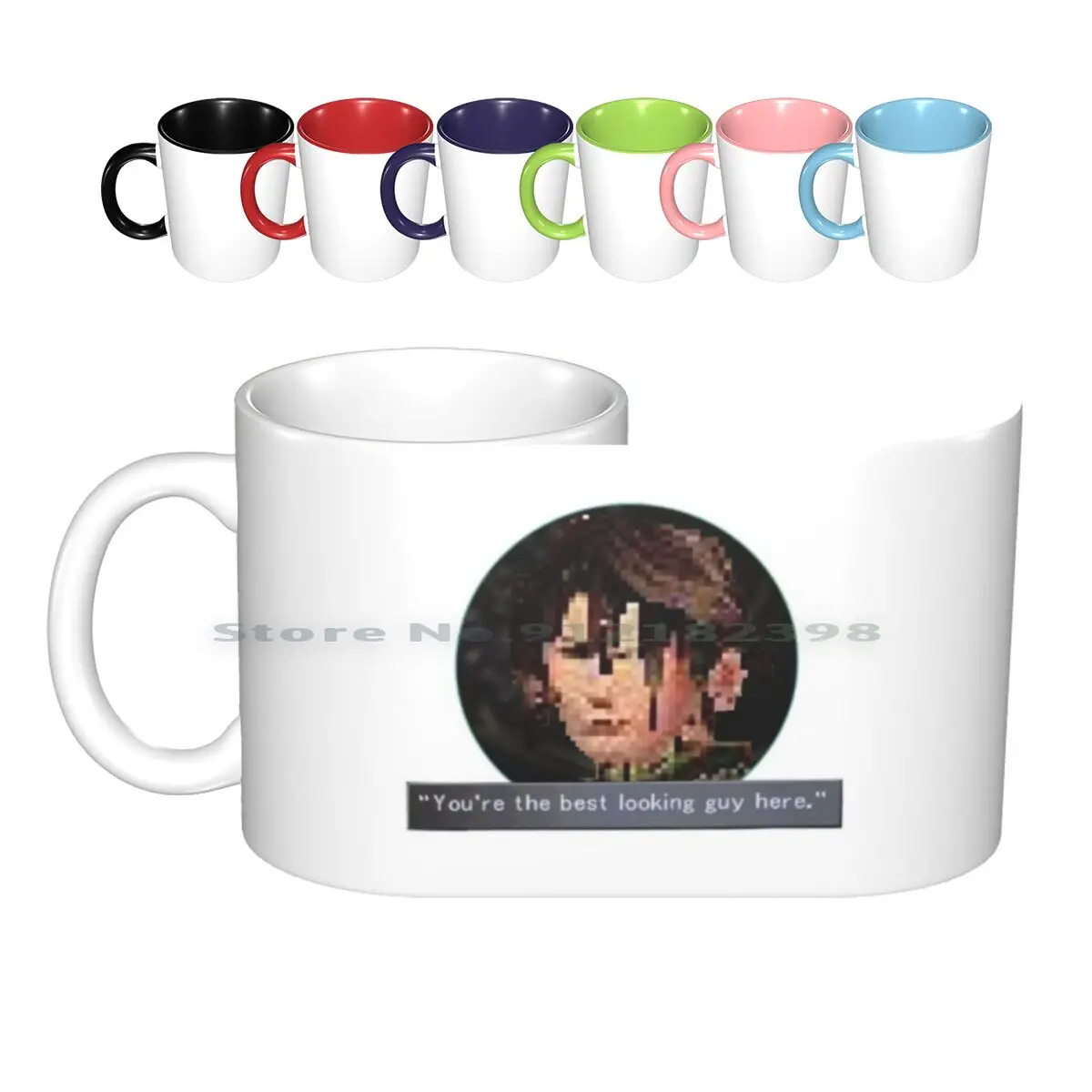 You're The Best Looking Guy Here Ceramic Mugs Coffee Cups Milk Tea Mug Final Fantasy Viii Ffviii Ff8 Squall | Дом и сад