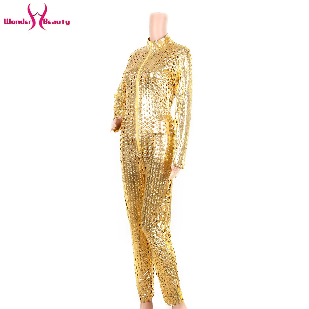 shiny metallic catsuit latex faux leather jumpsuit body suit leotard bodycon clubwear bar pole dance costume wet look bodysuit (14)