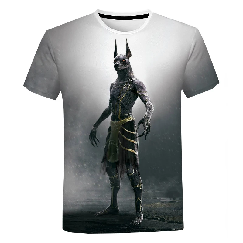 Ancient Black Egyptian Art 3D Printed T-shirt Men Women Fashion Casual Short Sleeve Ancient Egypt Classical Streetwear T Shirt - Image 4