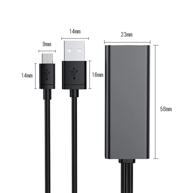 Fire tv Stick HD 480 Мбит/с Micro USB2.0 к RJ45 Ethernet адаптер 10/100 Мбит/с для нового Fire tv/Google Home/Chromecast tv Stick 2-й