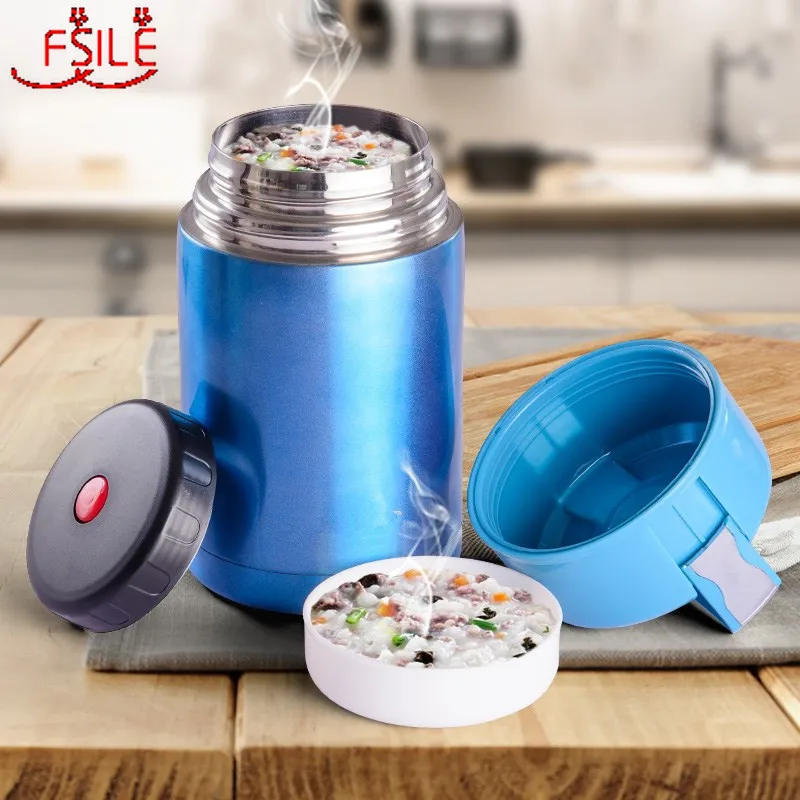 

500ML/800ML/1000ML Double Stainless Steel Thermos Food Soup Containers Large Capacity Vacuum Flasks Portable Lunch Bento Box