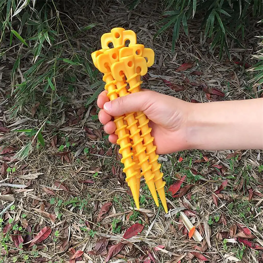 

Tent Peg Outdoor Camping Trip 5pcs Tent Nails Ground Nails Screw Nail Stakes Pegs Plastic Sand Pegs Trip Beach Tent Stakes Nails