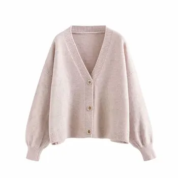 

Fashion New TB40-19194 European and American fashion button decorative cardigan sweater