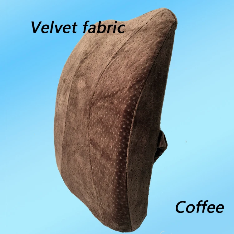 coffee Ортопедическая подушка для спины для стула, поясничная поддержка спины, пены памяти, автомобильное кресло для офиса и дома, подушки для снятия боли, подушка для спинки - Color: coffee