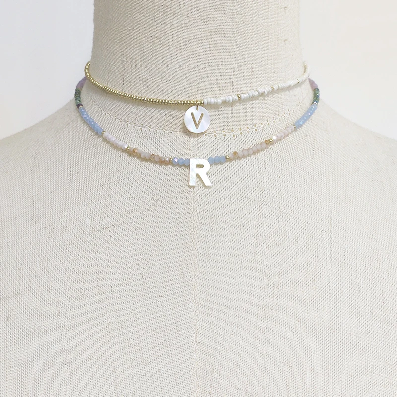 

Asymmetrical Design Hollow Shell Letter Pendant Necklace 26 English Initials Personalized Custom Jewelry Vintage Femme Collares