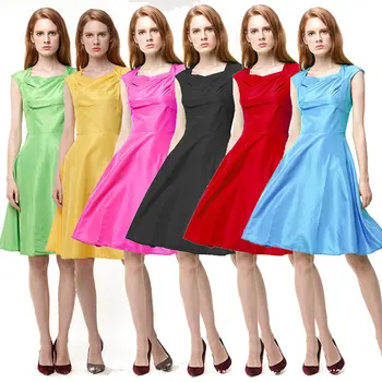 

Daily suit OWLPRINCESS 2020 Spring Women's Solid Color Slim Waist Sleeveless Large Swing Dress