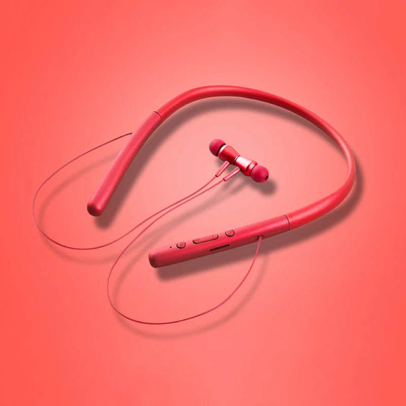 Candy Color Hanging Neck Bluetooth Headset Sports Neck Hanging Running Earbuds Stereo for Xiaomi IPhone Huawei Portable Earphone