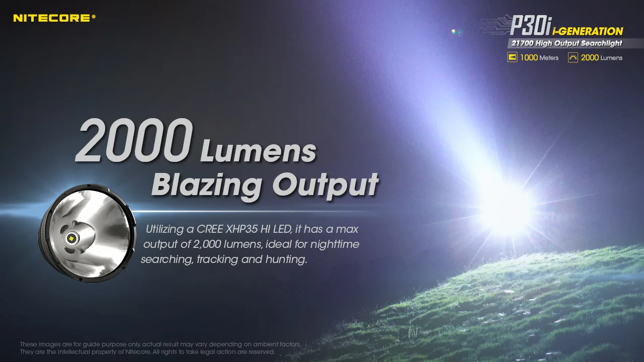 Flash de Carregamento Direto para Aplicação de Lei P30i com Led Nitecore-lanterna Original Cree Lúmens Xhp35 2000 3 oi led 2000 lumens USB-C de carregamento