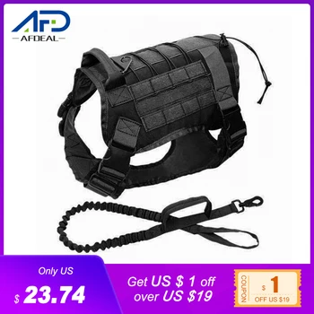 

Military Dogs Vest 100D K9 Training Working Dogs Hunting Harness Vest With Pet Leash For Medium Large Dogs German Shepherd