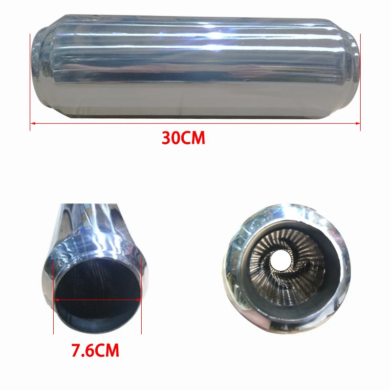 2 Inches 3 Inches Universal Stainless Steel Car Exhaust Middle Pipe