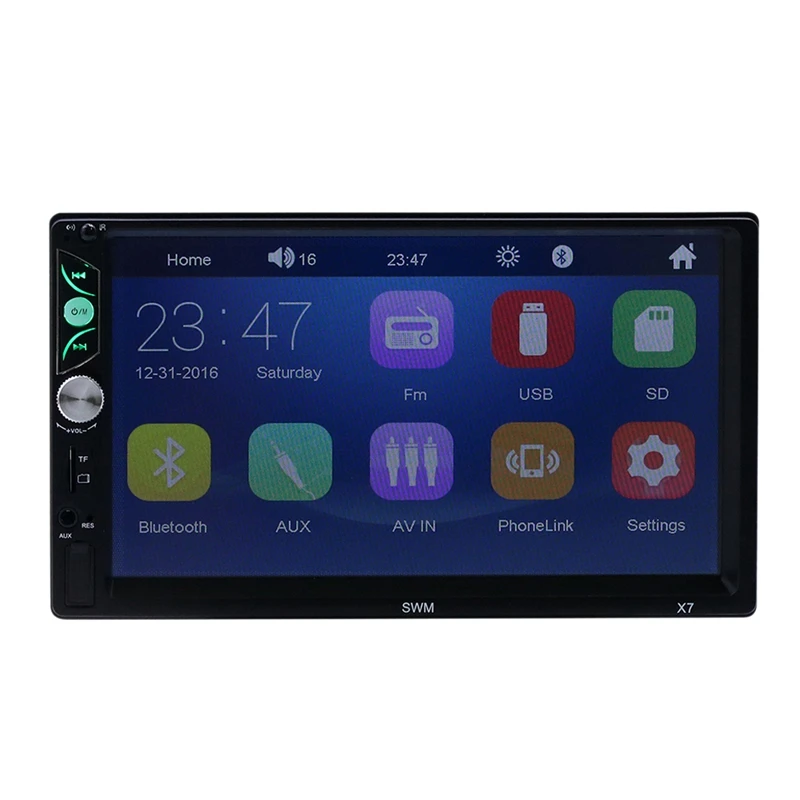 X7 автомобиль 2 Din Hd Bluetooth стерео 7 дюймов кнопочный экран видео Mp5 мобильный телефон межблочный плеер радио