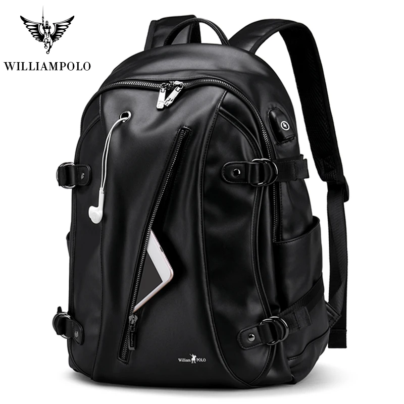 

WILLIAMPOLO Men Laptop Backpack Waterproof 15.6 inch Office Work Men Backpack Business Bag Multifunctional travel Bag 2020 New