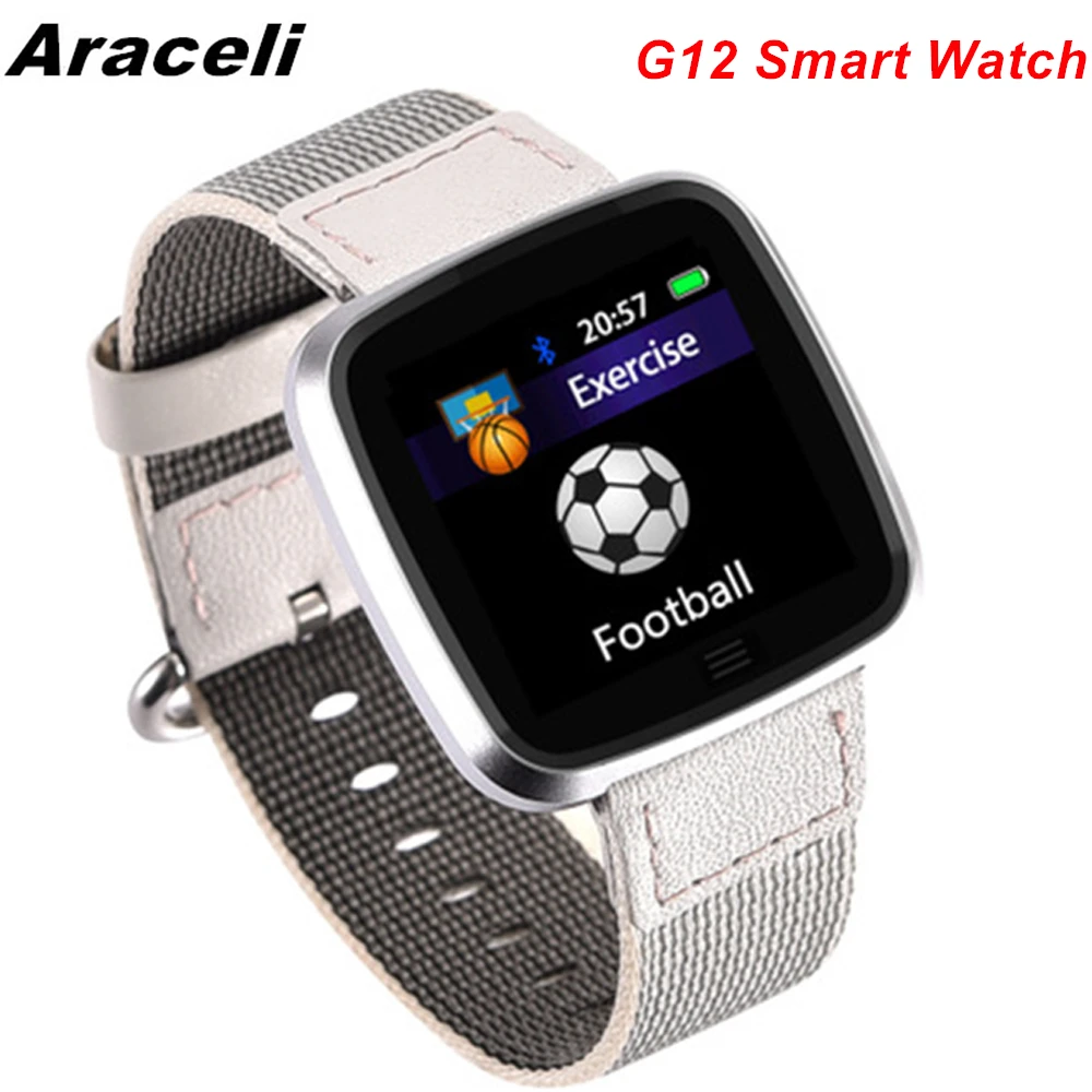 

2020 DT NO.1 G12 Smart Watch Sport Fitness Steel Strap Heart Rate Blood Pressure Monitor Stopwatch Alarm DT NO.1 G12 SmartWatch