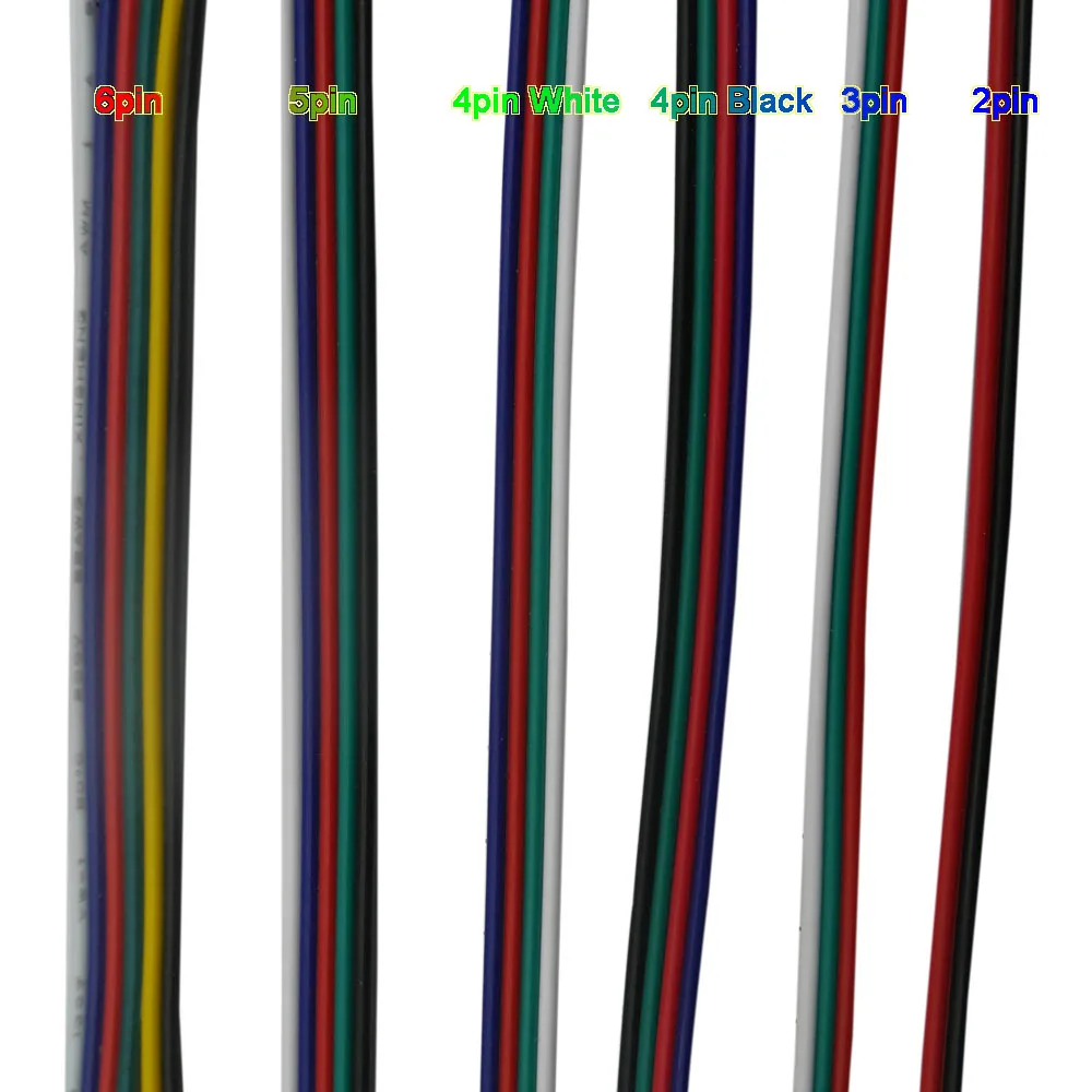 5 ~ 100 метров 2pin 3pin 4pin 5Pin 6pin 22 AWG расширение электрический провод кабель