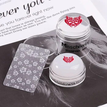 

Double-ended Nail Stamper with Rhinestone Shrinking Manicure Stamper with Scraper Set MPwell