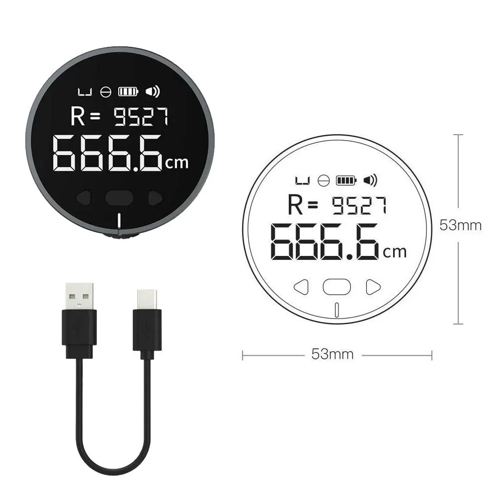 Digital Tape Measure DUKA LCD Digital Meter Electronic Tape Measure Little Q Electronic Ruler Voicebroadcast Digital Mesuring Curve Irregular Object