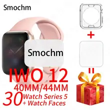 Smochm водонепроницаемый IWO 12 Смарт-часы 5 серии Bluetooth 44 40 мм 1:1 MTK2502 Smartwatch телефон IWO12 для Apple iOS iPhone Android