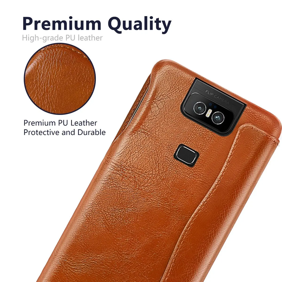 Для Asus Zenfone 6 ZS630KL Чехол Премиум PU кожаный чехол флип стенд полный корпус