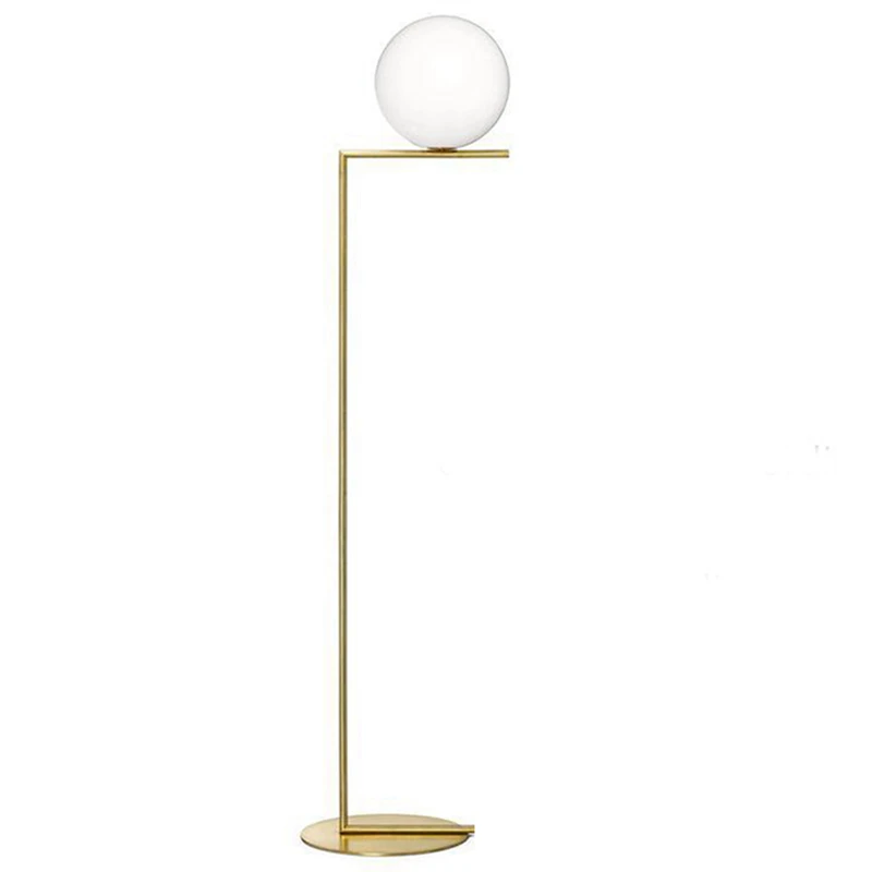 

Creative Simple Floor Lamp Glass Ball Standing Lamp Copper Color For Living Room Bedroom New Design Art Home Decoration Lighting