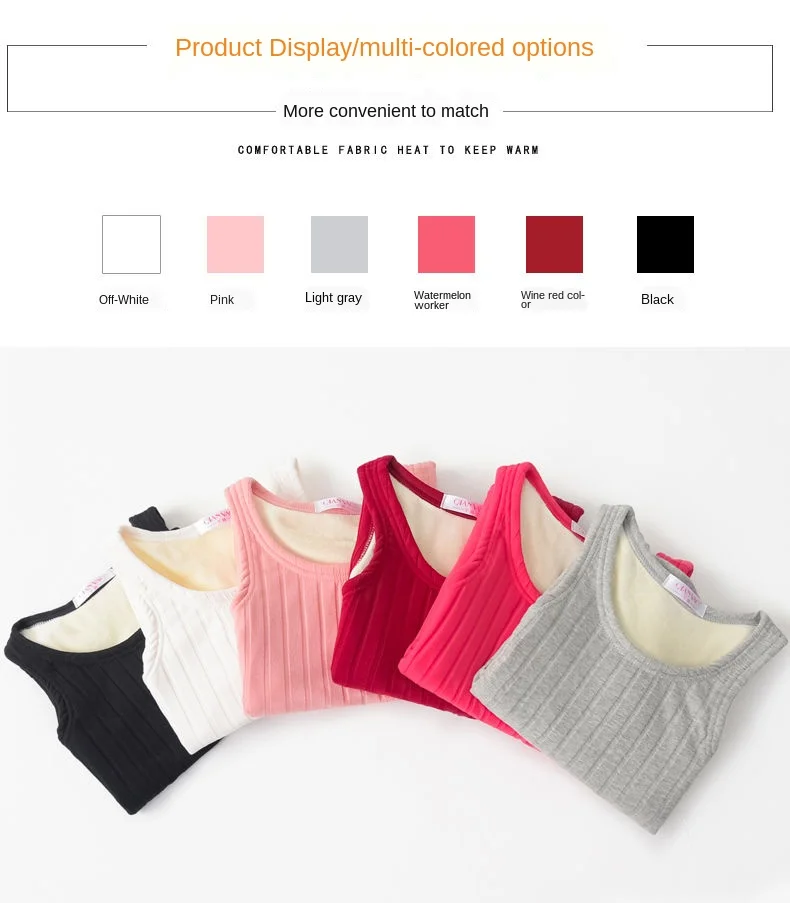 silk camisole Thermal Tank Tops Women Winter Thermal Underwear Plus Size Female Bottoming Camis Top Underwear Sleeveless Padded Camisole Femme nude camisole