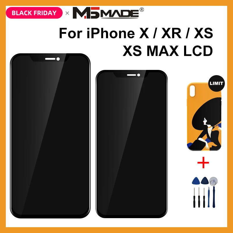 AAAAA OEM OLED для iPhone X XS XR XS MAX ЖК-дисплей сенсорный экран Замена с 3D сенсорный Digeiter запчасти в сборе Бесплатный чехол