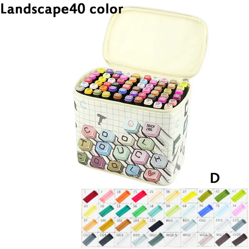 2019 New Painting Design Double Head Mark Note Pen Set Office Supplies Party Holiday DIY Decoration Prop #4E03 (13)
