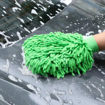 

Car Washing Microfiber Chenille Microfiber Mitt Auto Cleaning Glove Dual Sided
